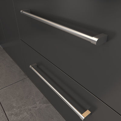 Matte schwarze Anodisierte Badezimmer Schrankgriffe Schubladenzieher