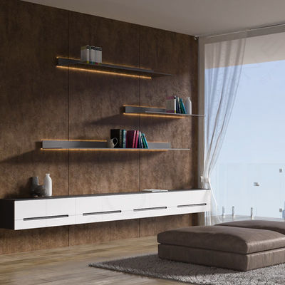 OEM Modular Aluminium Wohnmöbel Wand schwimmende Unterhaltungseinheit