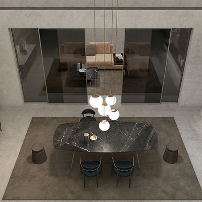 Leichtgewicht Aluminium Wohnmöbel Steinteller Esstisch Set 140x80 160x80