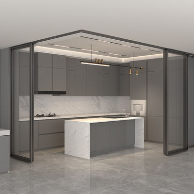 OEM Aluminium Modular Küche mit Speisekammer Schränke Glas Tür
