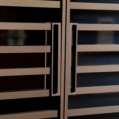 8mm Aluminiumglas Akkordeon Türen Innenschiebetüren Systeme