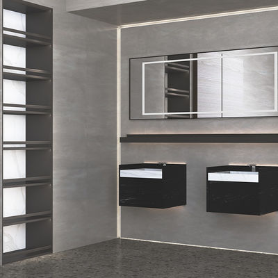 Steinplatte Arbeitsplatte Spiegel Badezimmer Vanity Schrank mit Lichtern OEM