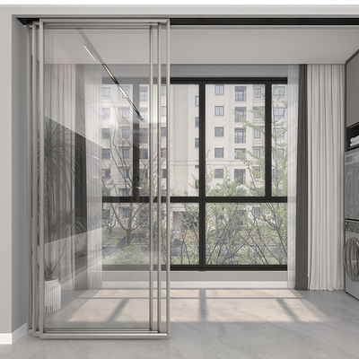 8ft Triple Glass Aluminium Innenschleiftüren Schmal schlank