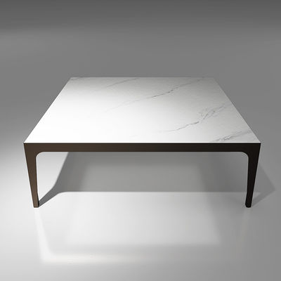 Minimalistische White Rock Slab Teetisch Wohnzimmermöbel 1200*1200*400MM