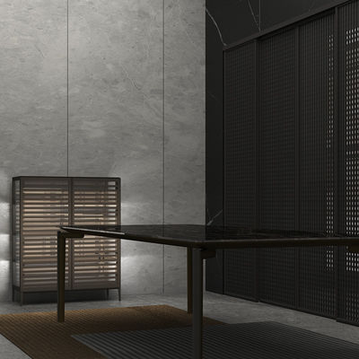 Luxus Wohnzimmer Möbel Lagerrack Aluminium + Glasmaterial