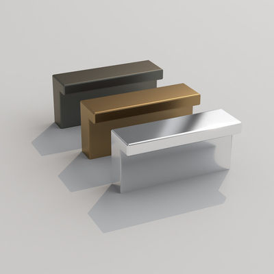 Polstern Ende Aluminium Chrom Schrank Knopf Champagner Bürsten